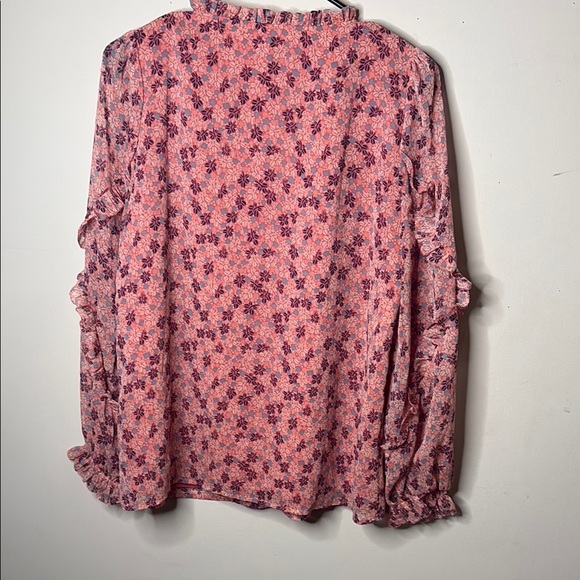 Talbots Pink and Purple Floral Blouse - Picture 8 of 14